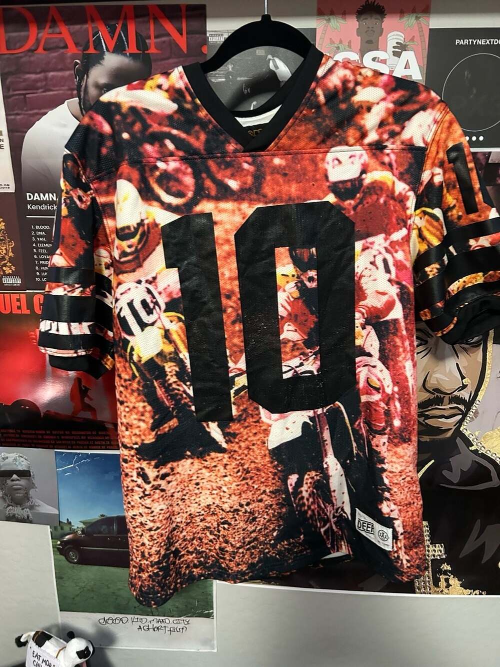 10.Deep Motorcross Graphic Print X-League Jersey #10